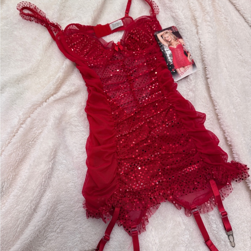 Shirley of Hollywood Scarlet Sequin Chemise Christmas or Valentines Day